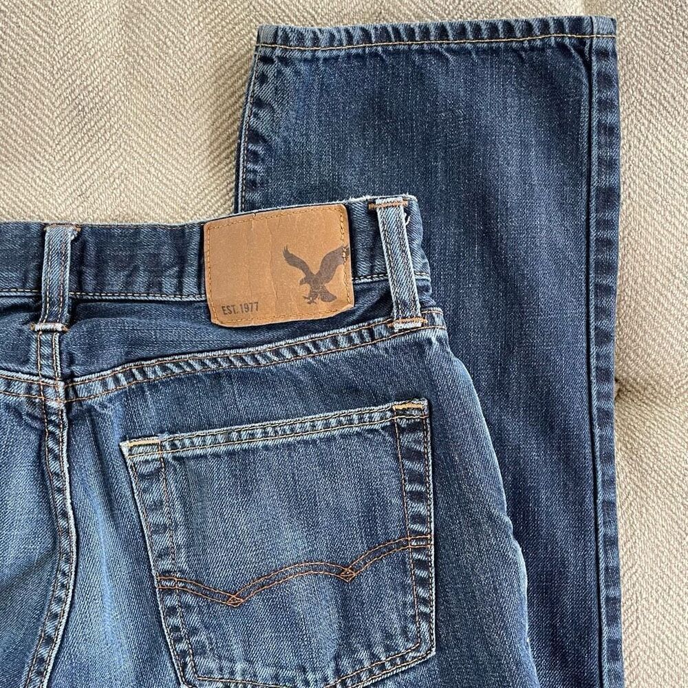 American Eagle Original Straight Leg Blue Jeans 29 x 32 30 - Picture 2 of 7
